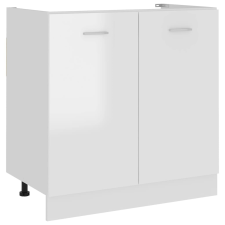 vidaXL magasfényű fehér forgácslap mosogató alsószekrény 80x46x81,5 cm bútor