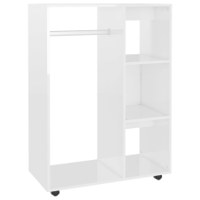 vidaXL magasfényű fehér forgácslap ruhásszekrény 80 x 40 x 110 cm (808519) bútor