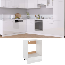 vidaXL magasfényű fehér forgácslap sütőszekrény 60 x 46 x 81,5 cm bútor