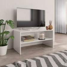 vidaXL Magasfényű fehér forgácslap TV-szekrény 80 x 40 x 40 cm bútor