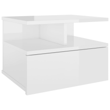 vidaXL magasfényű fehér forgácslap úszó éjjeliszekrény 40x31x27 cm  (800417) bútor
