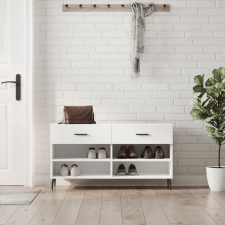 vidaXL magasfényű fehér műfa cipőpolc 102x35x55 cm bútor