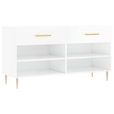 vidaXL magasfényű fehér műfa cipőpolc 102x35x55 cm (829726) bútor