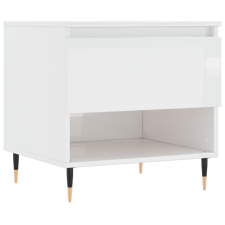 vidaXL magasfényű fehér műfa dohányzóasztal 50 x 46 x 50 cm (830896) bútor