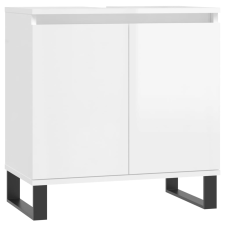 vidaXL magasfényű fehér műfa fürdőszobaszekrény 58 x 33 x 60 cm (831590) fürdőszoba bútor