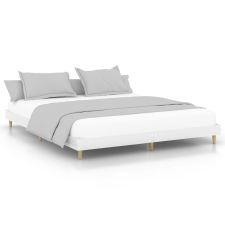 vidaXL magasfényű fehér szerelt fa ágykeret 200 x 200 cm (832007) ágy és ágykellék