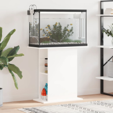 vidaXL Magasfényű fehér szerelt fa akváriumi állvány 36x75x72,5 cm halfelszerelések