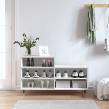 vidaXL magasfényű fehér szerelt fa cipősszekrény 102x36x60 cm bútor