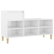 vidaXL magasfényű fehér szerelt fa cipősszekrény 102x36x60 cm (821206) bútor