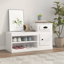 vidaXL magasfényű fehér szerelt fa cipőszekrény 100x42x60 cm bútor