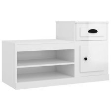 vidaXL magasfényű fehér szerelt fa cipőszekrény 100x42x60 cm (816418) bútor