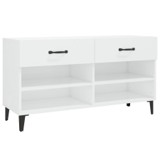 vidaXL magasfényű fehér szerelt fa cipőszekrény 102x35x55 cm (812831) bútor