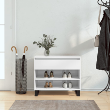 vidaXL magasfényű fehér szerelt fa cipőszekrény 70 x 36 x 60 cm bútor
