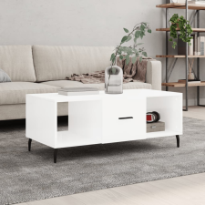 vidaXL magasfényű fehér szerelt fa dohányzóasztal 102 x 50 x 40 cm bútor