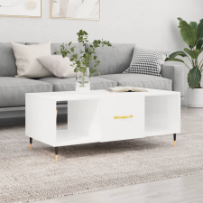 vidaXL magasfényű fehér szerelt fa dohányzóasztal 102 x 50 x 40 cm bútor