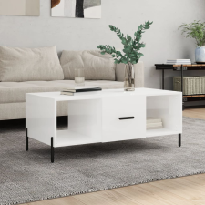 vidaXL magasfényű fehér szerelt fa dohányzóasztal 102 x 50 x 40 cm bútor