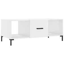 vidaXL magasfényű fehér szerelt fa dohányzóasztal 102 x 50 x 40 cm (829302) bútor
