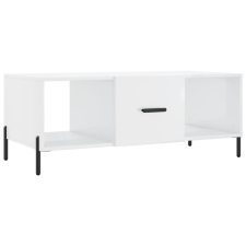 vidaXL magasfényű fehér szerelt fa dohányzóasztal 102 x 50 x 40 cm (829310) bútor