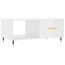 vidaXL magasfényű fehér szerelt fa dohányzóasztal 90 x 50 x 40 cm (829190) bútor