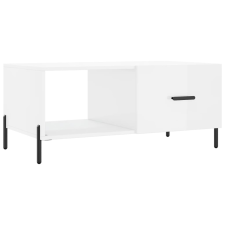 vidaXL magasfényű fehér szerelt fa dohányzóasztal 90 x 50 x 40 cm (829222) bútor
