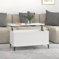 vidaXL magasfényű fehér szerelt fa dohányzóasztal 90x44,5x45 cm bútor