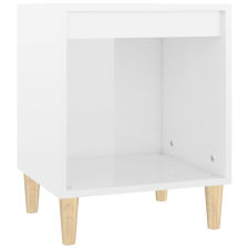 vidaXL magasfényű fehér szerelt fa éjjeliszekrény 40x35x50 cm (821862) bútor