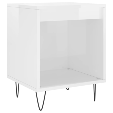 vidaXL magasfényű fehér szerelt fa éjjeliszekrény 40x35x50 cm (830720) bútor