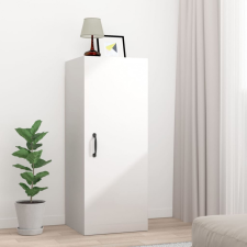 vidaXL magasfényű fehér szerelt fa faliszekrény 34,5 x 34 x 90 cm bútor