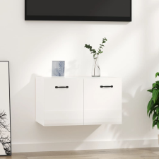 vidaXL magasfényű fehér szerelt fa faliszekrény 80 x 35 x 36,5 cm bútor
