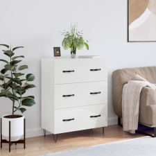 vidaXL magasfényű fehér szerelt fa tálalószekrény 69,5 x 34 x 90 cm bútor