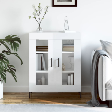 vidaXL magasfényű fehér szerelt fa tálalószekrény 69,5 x 34 x 90 cm bútor