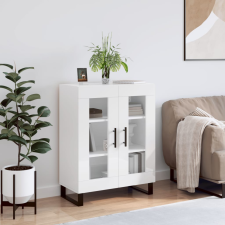 vidaXL magasfényű fehér szerelt fa tálalószekrény 69,5 x 34 x 90 cm bútor