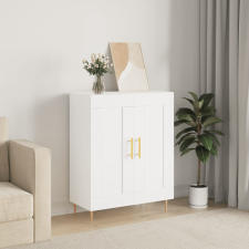vidaXL magasfényű fehér szerelt fa tálalószekrény 69,5 x 34 x 90 cm bútor