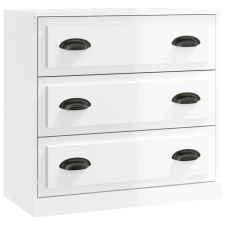 vidaXL magasfényű fehér szerelt fa tálalószekrény 70x35,5x67,5 cm (816226) bútor
