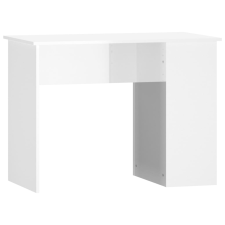 vidaXL magasfényű fehér színű szerelt fa íróasztal 100x55x75 cm (823026) bútor