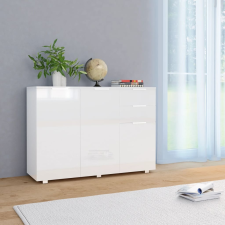 vidaXL magasfényű fehér tálalószekrény 107 x 35 x 76 cm bútor