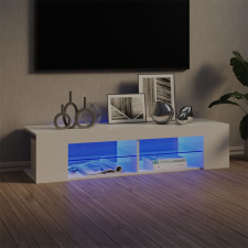 vidaXL magasfényű fehér TV-szekrény LED-lámpákkal 135 x 39 x 30 cm bútor