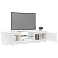 vidaXL Magasfényű fehér tv-szekrény led-lámpákkal 140 x 40 x 35,5 cm bútor