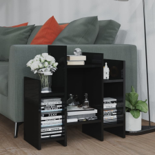 vidaXL magasfényű fekete forgácslap kisszekrény 60 x 26 x 60 cm bútor