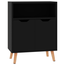 vidaXL magasfényű fekete forgácslap tálalószekrény 60 x 30 x 72 cm (326829) bútor