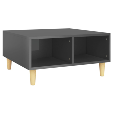 vidaXL magasfényű szürke forgácslap dohányzóasztal 60 x 60 x 30 cm (805985) bútor