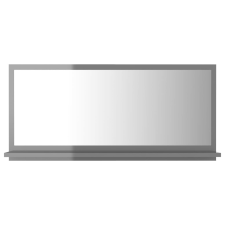 vidaXL magasfényű szürke forgácslap fürdőszobai tükör 80 x 10,5 x 37 cm (804579) fürdőszoba bútor