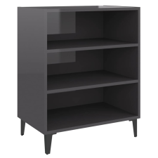 vidaXL magasfényű szürke forgácslap tálalószekrény 57 x 35 x 70 cm (806066) bútor