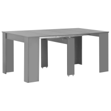 vidaXL magasfényű szürke kihúzható étkezőasztal 175 x 90 x 75 cm bútor