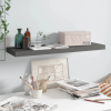 vidaXL Magasfényű szürke MDF fali polc 80 x 23,5 x 3,8 cm