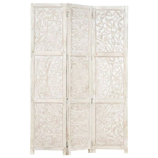 vidaXL Mangófa Paraván - Kézzel Faragott - 3 Panel - 120x165 cm bútor