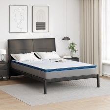 vidaXL Matracpárnák Fehér és kék 140 x 190 cm lakástextília