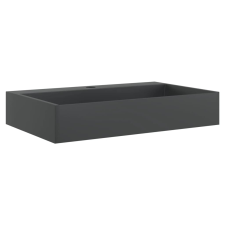 vidaXL matt fekete ásványöntvény/márványöntvény mosdó 60 x 38 x 11 cm (155980) szaniter