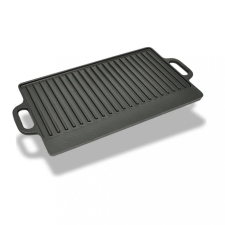 vidaXL megfordítható öntöttvas grilltálca 38 x 23 cm kerti sütés és főzés