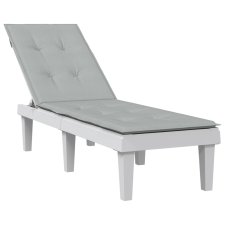 vidaXL melange világosszürke szövet nyugágypárna (75+105) x 50 x 3 cm kerti bútor